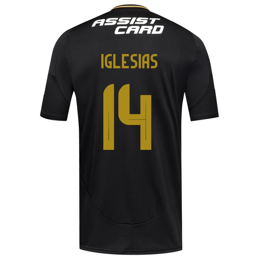 Danxen Niño Camiseta Luciano Iglesias #14 Negro Blanco 2ª Equipación 2025/26 La Camisa México