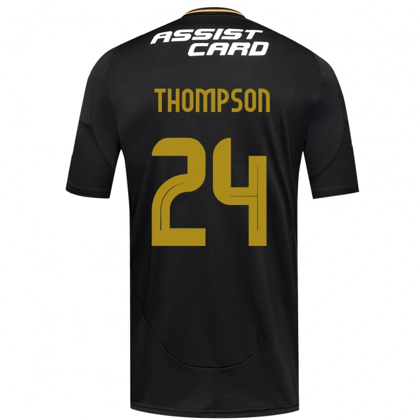 Danxen Niño Camiseta Jordhy Thompson #24 Negro Blanco 2ª Equipación 2025/26 La Camisa México