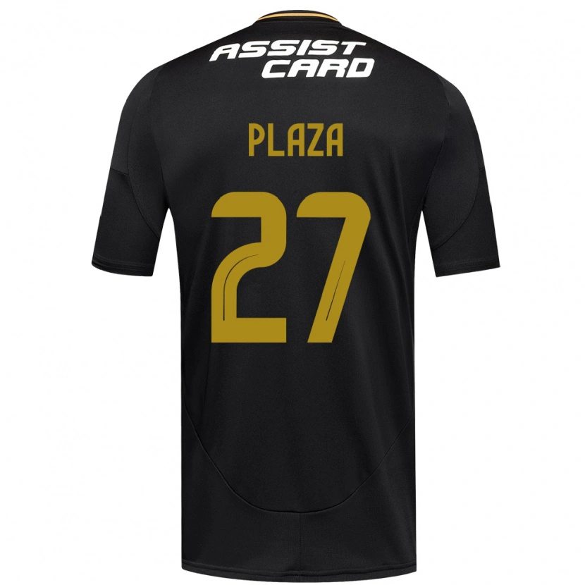 Danxen Niño Camiseta Diego Plaza #27 Negro Blanco 2ª Equipación 2025/26 La Camisa México