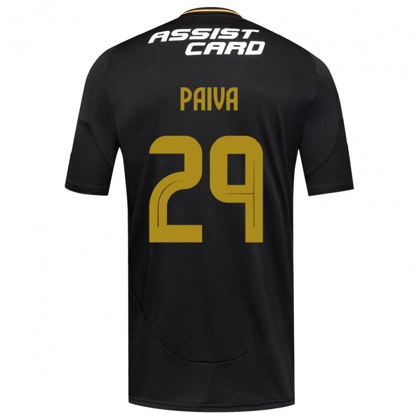 Danxen Niño Camiseta Guillermo Paiva #29 Negro Blanco 2ª Equipación 2025/26 La Camisa México