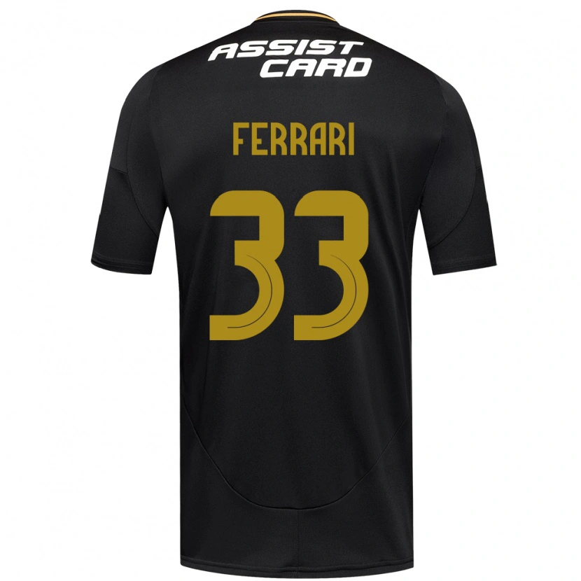 Danxen Niño Camiseta Matías Ferrari #33 Negro Blanco 2ª Equipación 2025/26 La Camisa México