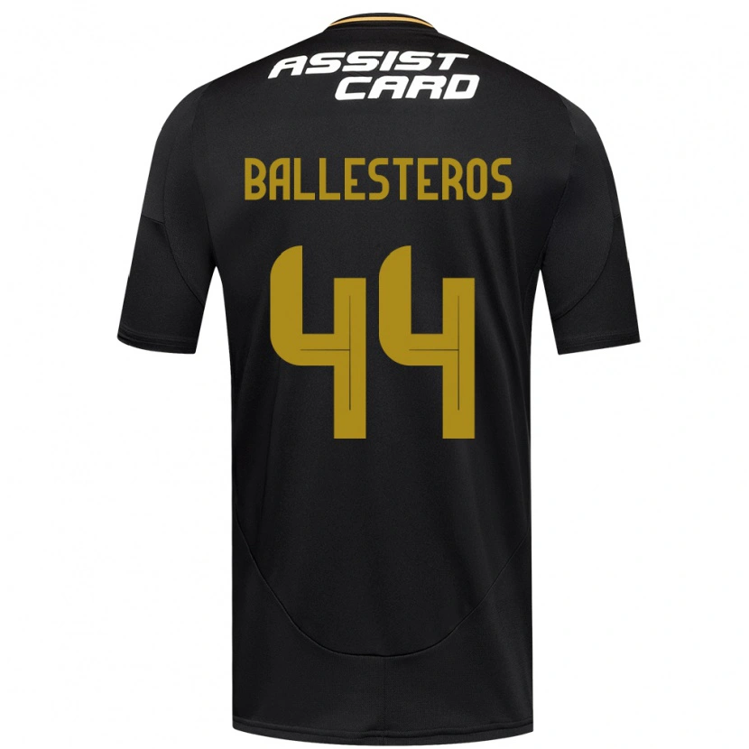 Danxen Niño Camiseta Martín Ballesteros #44 Negro Blanco 2ª Equipación 2025/26 La Camisa México