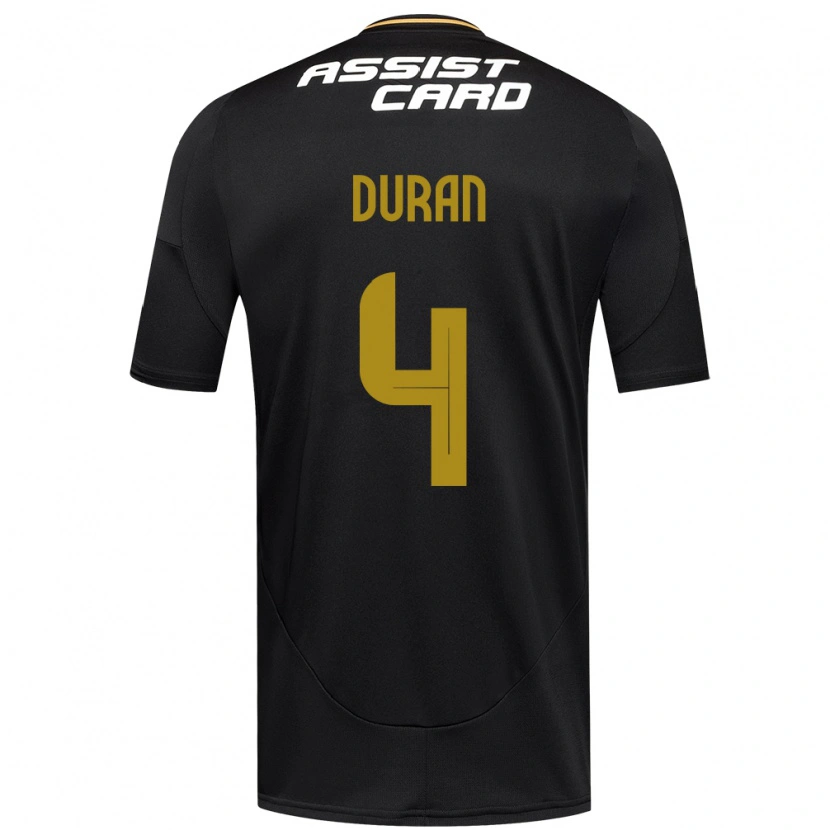 Danxen Niño Camiseta Elisa Durán #4 Negro Blanco 2ª Equipación 2025/26 La Camisa México