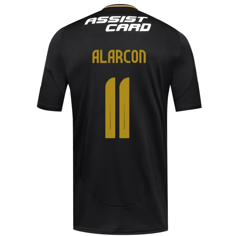 Danxen Niño Camiseta Antonia Alarcón #11 Negro Blanco 2ª Equipación 2025/26 La Camisa México