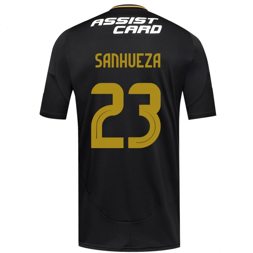 Danxen Niño Camiseta Nicol Sanhueza #23 Negro Blanco 2ª Equipación 2025/26 La Camisa México