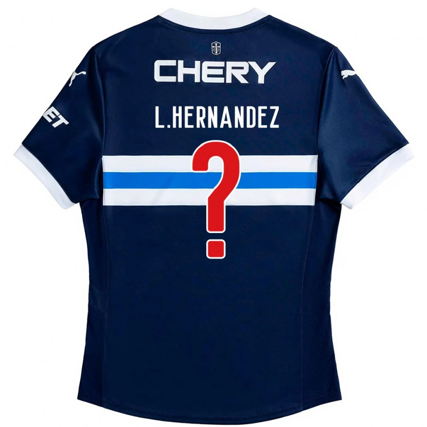 Danxen Niño Camiseta Luis Felipe Hernández #0 Negro Azul 2ª Equipación 2025/26 La Camisa México