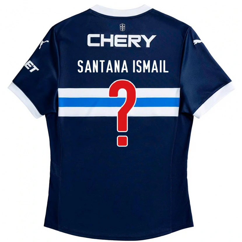 Danxen Niño Camiseta Benjamin Santana Ismail #0 Negro Azul 2ª Equipación 2025/26 La Camisa México