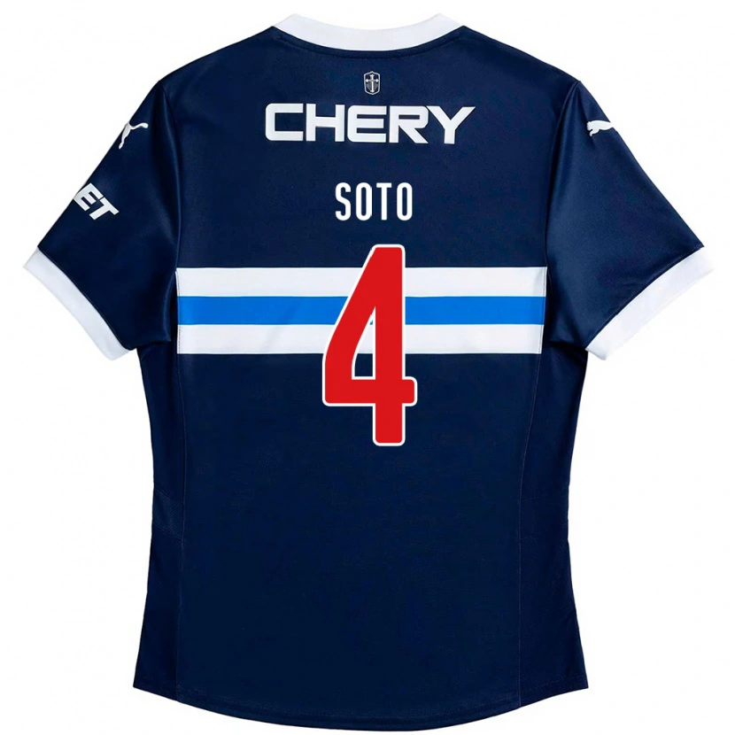 Danxen Niño Camiseta Guillermo Soto #4 Negro Azul 2ª Equipación 2025/26 La Camisa México