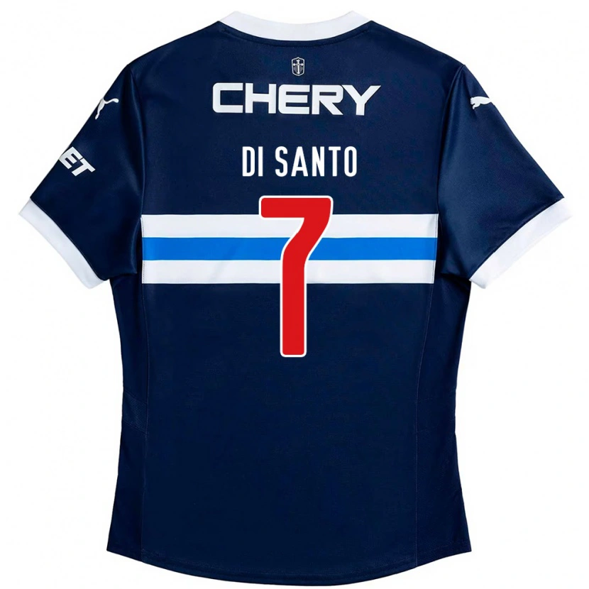 Danxen Niño Camiseta Franco Di Santo #7 Negro Azul 2ª Equipación 2025/26 La Camisa México