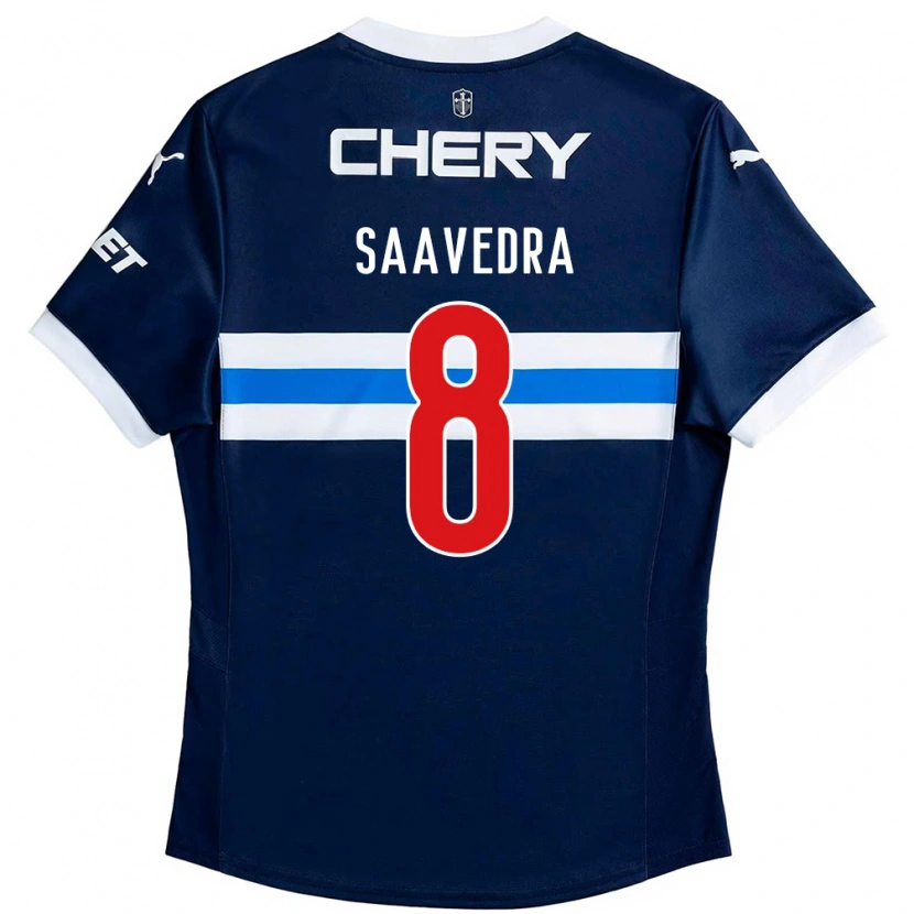 Danxen Niño Camiseta Ignacio Saavedra #8 Negro Azul 2ª Equipación 2025/26 La Camisa México