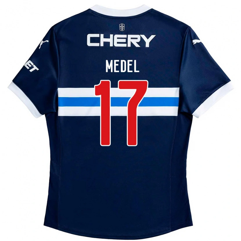 Danxen Niño Camiseta Gary Medel #17 Negro Azul 2ª Equipación 2025/26 La Camisa México