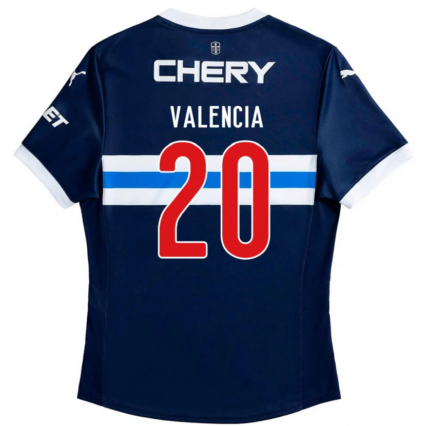 Danxen Niño Camiseta Jhojan Valencia #20 Negro Azul 2ª Equipación 2025/26 La Camisa México