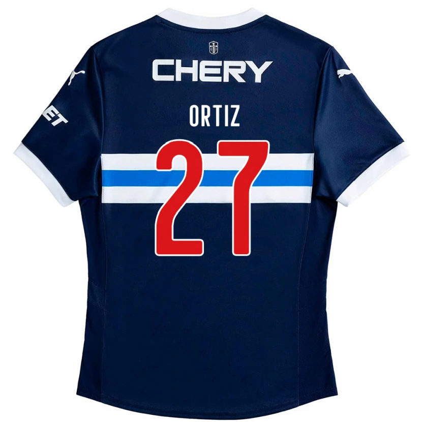 Danxen Niño Camiseta Jorge Ortiz #27 Negro Azul 2ª Equipación 2025/26 La Camisa México