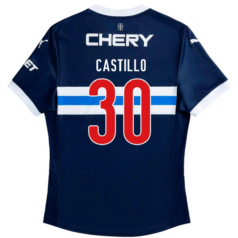 Danxen Niño Camiseta Nicolas Castillo #30 Negro Azul 2ª Equipación 2025/26 La Camisa México