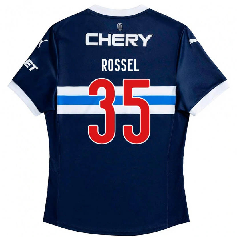 Danxen Niño Camiseta Juan Francisco Rossel #35 Negro Azul 2ª Equipación 2025/26 La Camisa México