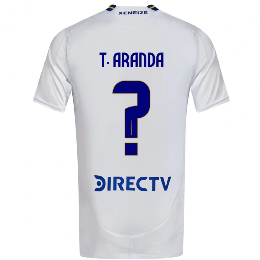 Danxen Niño Camiseta Tomás Aranda #0 Blanco Azul 2ª Equipación 2025/26 La Camisa México