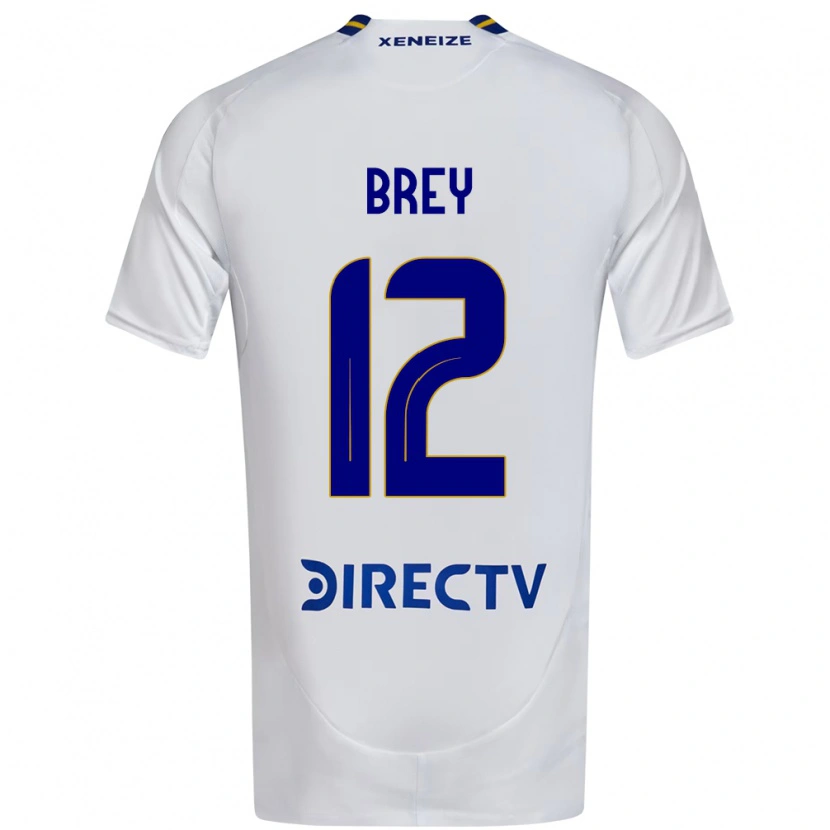 Danxen Niño Camiseta Leandro Brey #12 Blanco Azul 2ª Equipación 2025/26 La Camisa México