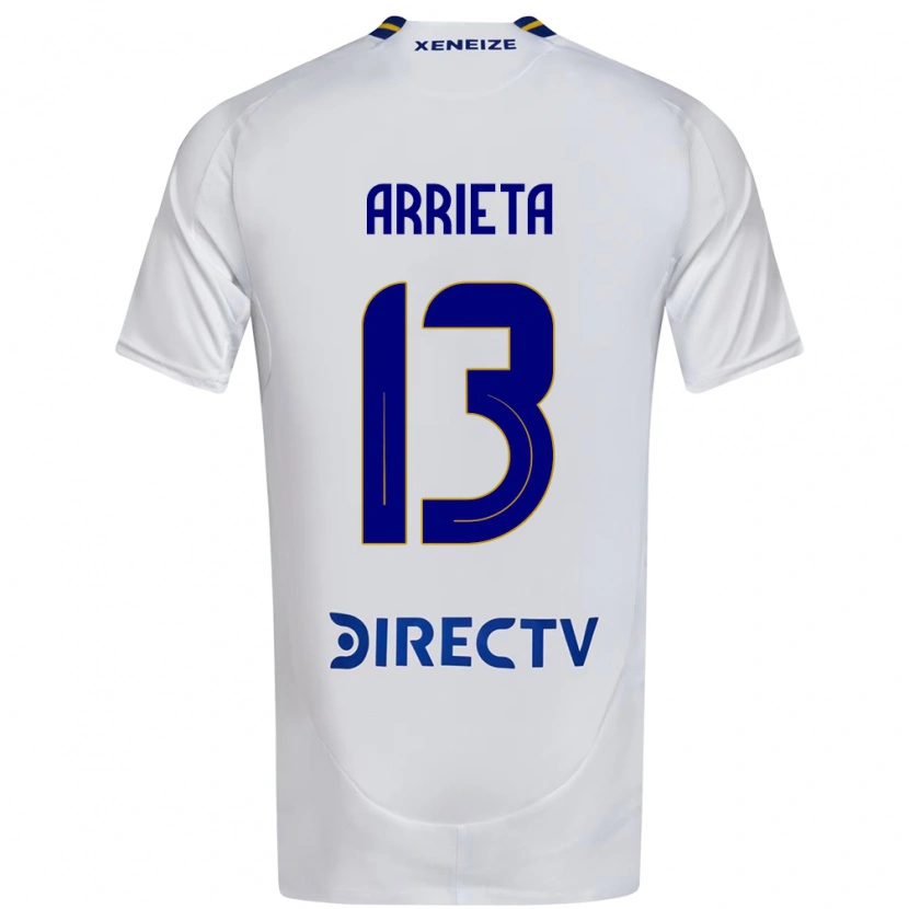 Danxen Niño Camiseta Thomas Arrieta #13 Blanco Azul 2ª Equipación 2025/26 La Camisa México
