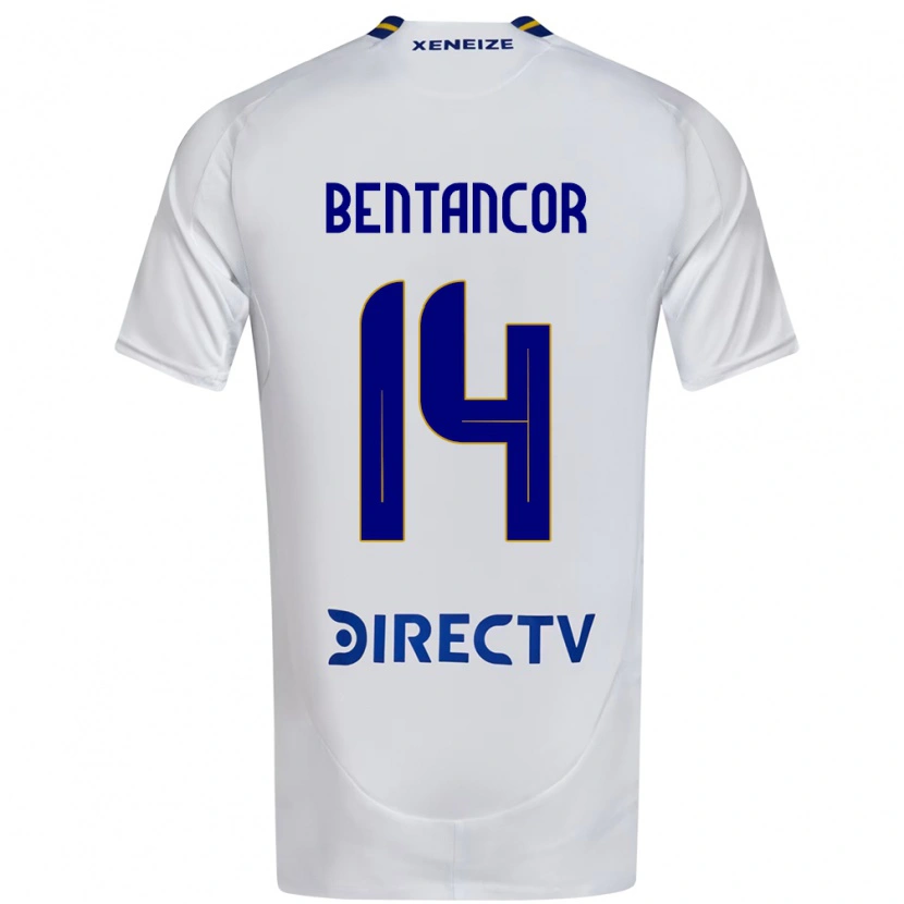 Danxen Niño Camiseta Thomás Bentancor #14 Blanco Azul 2ª Equipación 2025/26 La Camisa México