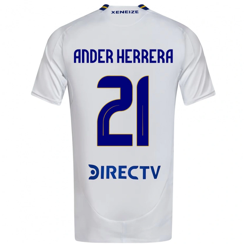 Danxen Niño Camiseta Ander Herrera #21 Azul Real Amarillo 2ª Equipación 2025/26 La Camisa México