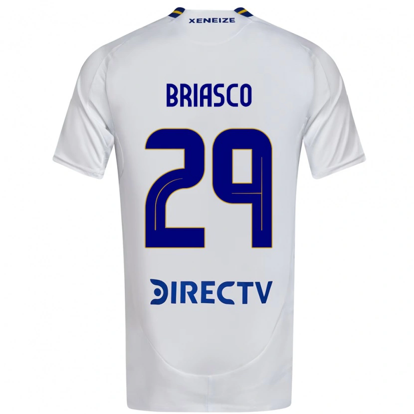 Danxen Niño Camiseta Norberto Briasco #29 Blanco Azul 2ª Equipación 2025/26 La Camisa México
