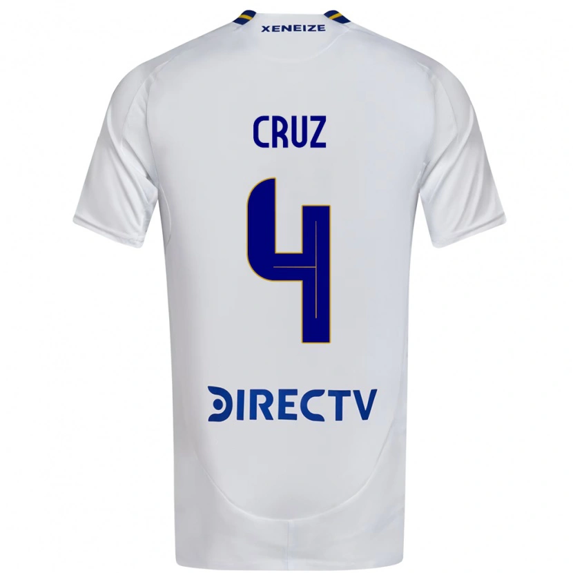 Danxen Niño Camiseta Julieta Cruz #4 Blanco Azul 2ª Equipación 2025/26 La Camisa México