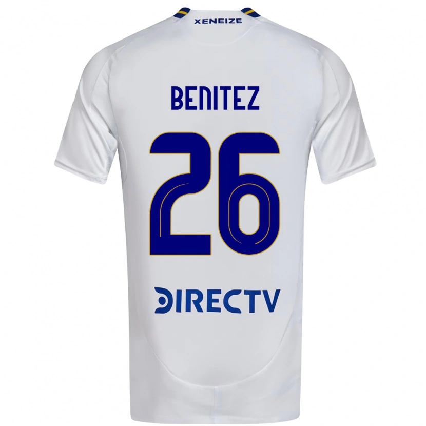 Danxen Niño Camiseta Lorena Benítez #26 Blanco Azul 2ª Equipación 2025/26 La Camisa México