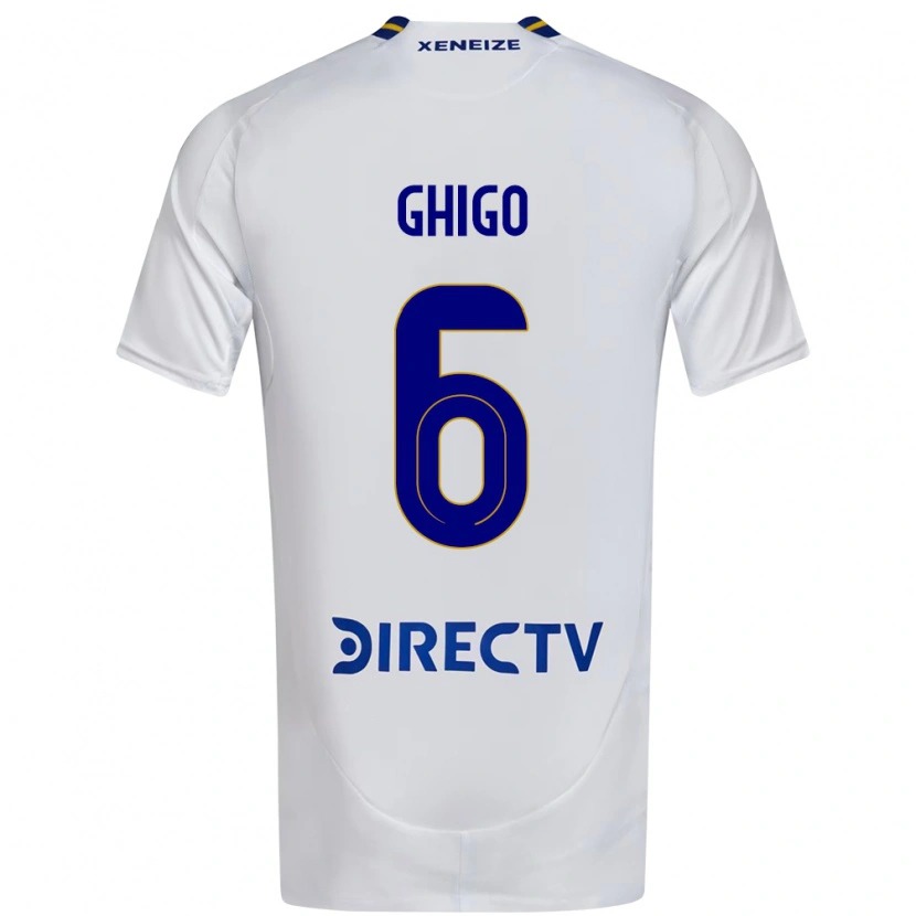 Danxen Niño Camiseta Cecilia Ghigo #6 Blanco Azul 2ª Equipación 2025/26 La Camisa México