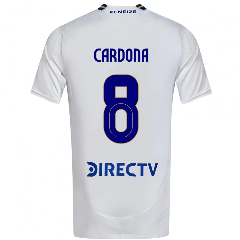 Danxen Niño Camiseta Edwin Cardona #8 Blanco Azul 2ª Equipación 2025/26 La Camisa México