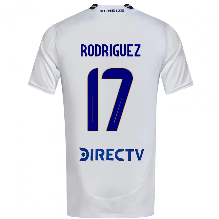 Danxen Niño Camiseta Fanny Rodriguez #17 Blanco Azul 2ª Equipación 2025/26 La Camisa México
