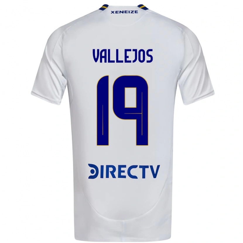 Danxen Niño Camiseta Fabiana Vallejos #19 Blanco Azul 2ª Equipación 2025/26 La Camisa México