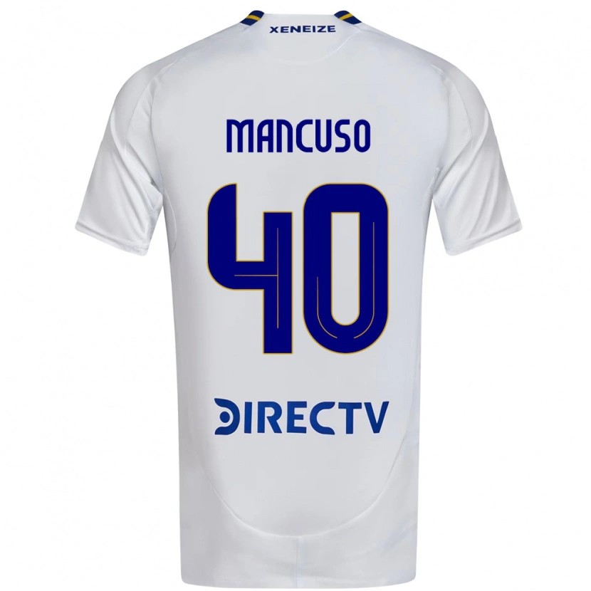 Danxen Niño Camiseta Eros Mancuso #40 Blanco Azul 2ª Equipación 2025/26 La Camisa México