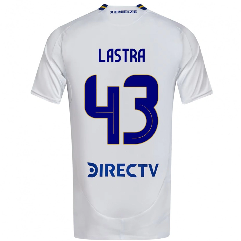 Danxen Niño Camiseta Agustin Lastra #43 Blanco Azul 2ª Equipación 2025/26 La Camisa México