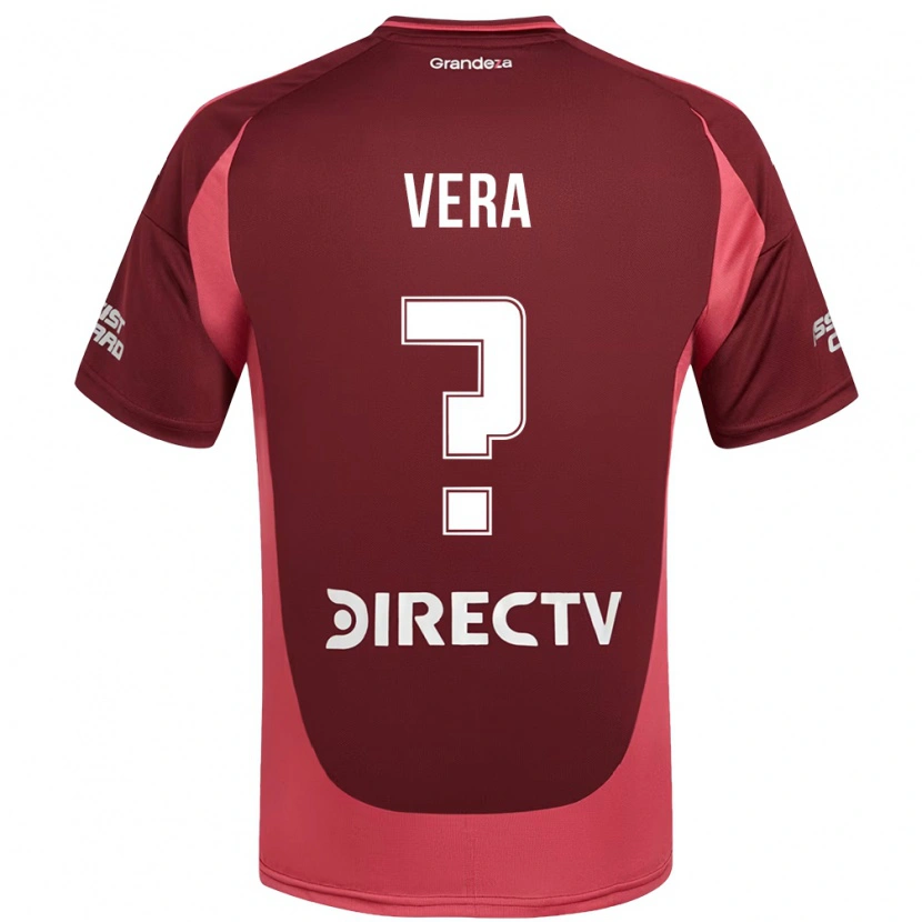 Danxen Niño Camiseta Lautaro Vera #0 Blanco Rojo 2ª Equipación 2025/26 La Camisa México