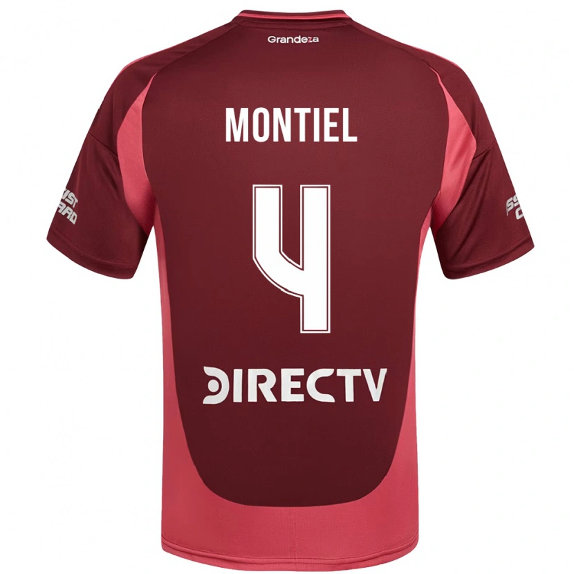 Danxen Niño Camiseta Gonzalo Montiel #4 Blanco Rojo 2ª Equipación 2025/26 La Camisa México