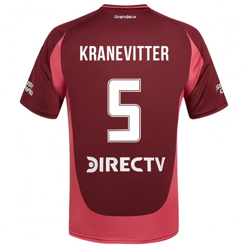 Danxen Niño Camiseta Matías Kranevitter #5 Borgoña Magenta 2ª Equipación 2025/26 La Camisa México