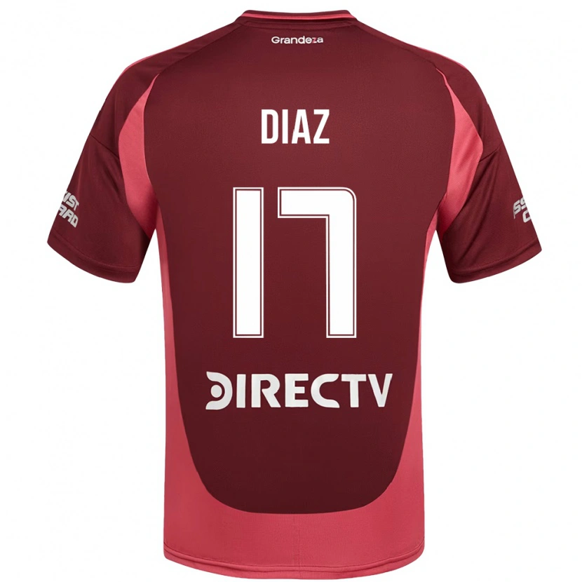 Danxen Niño Camiseta Paulo Díaz #17 Blanco Rojo 2ª Equipación 2025/26 La Camisa México
