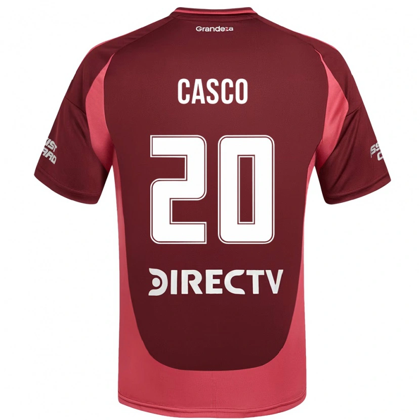 Danxen Niño Camiseta Milton Casco #20 Blanco Rojo 2ª Equipación 2025/26 La Camisa México