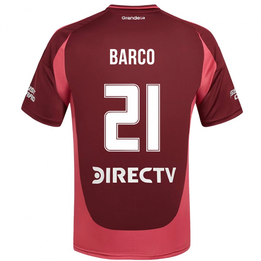 Danxen Niño Camiseta Esequiel Barco #21 Borgoña Magenta 2ª Equipación 2025/26 La Camisa México