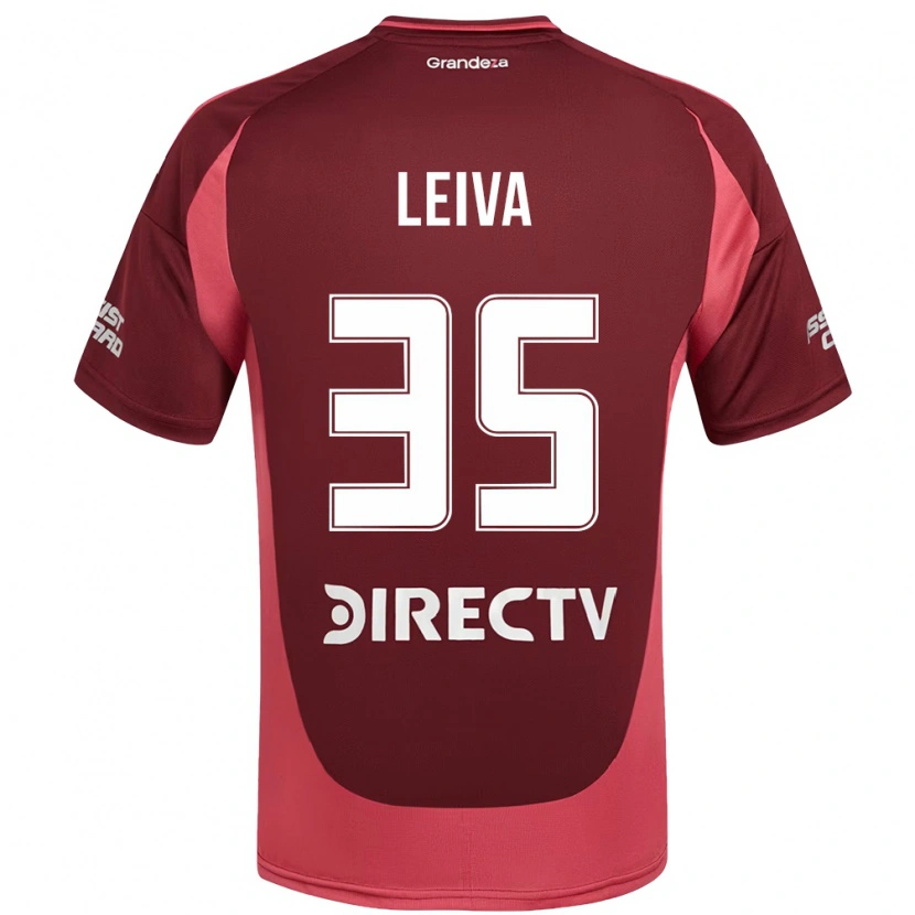 Danxen Niño Camiseta Tobías Leiva #35 Borgoña Magenta 2ª Equipación 2025/26 La Camisa México