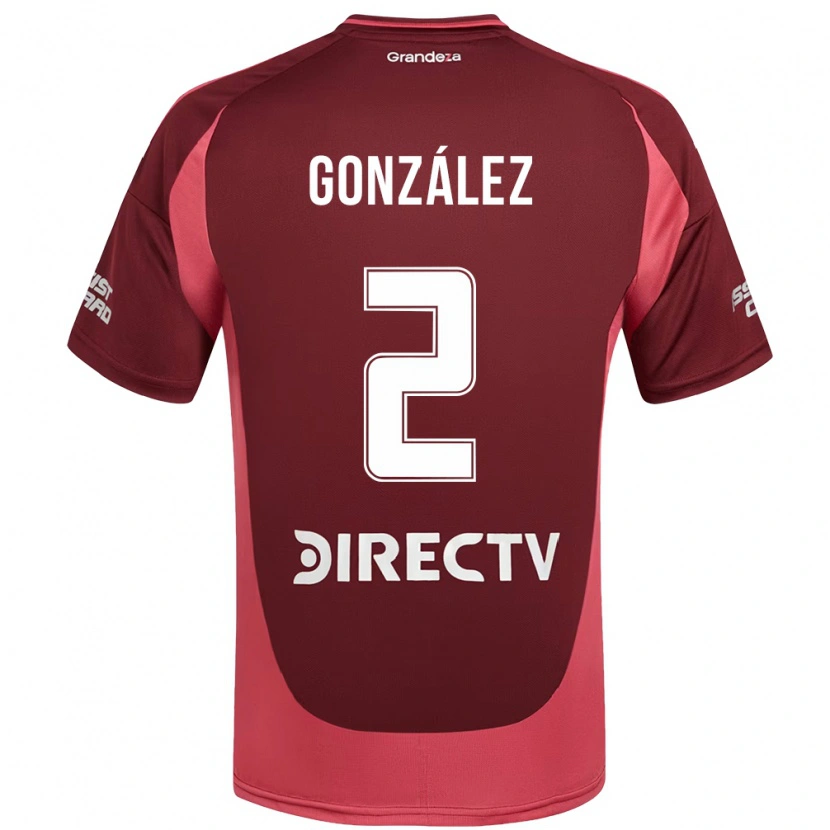 Danxen Niño Camiseta Giuliana González #2 Blanco Rojo 2ª Equipación 2025/26 La Camisa México