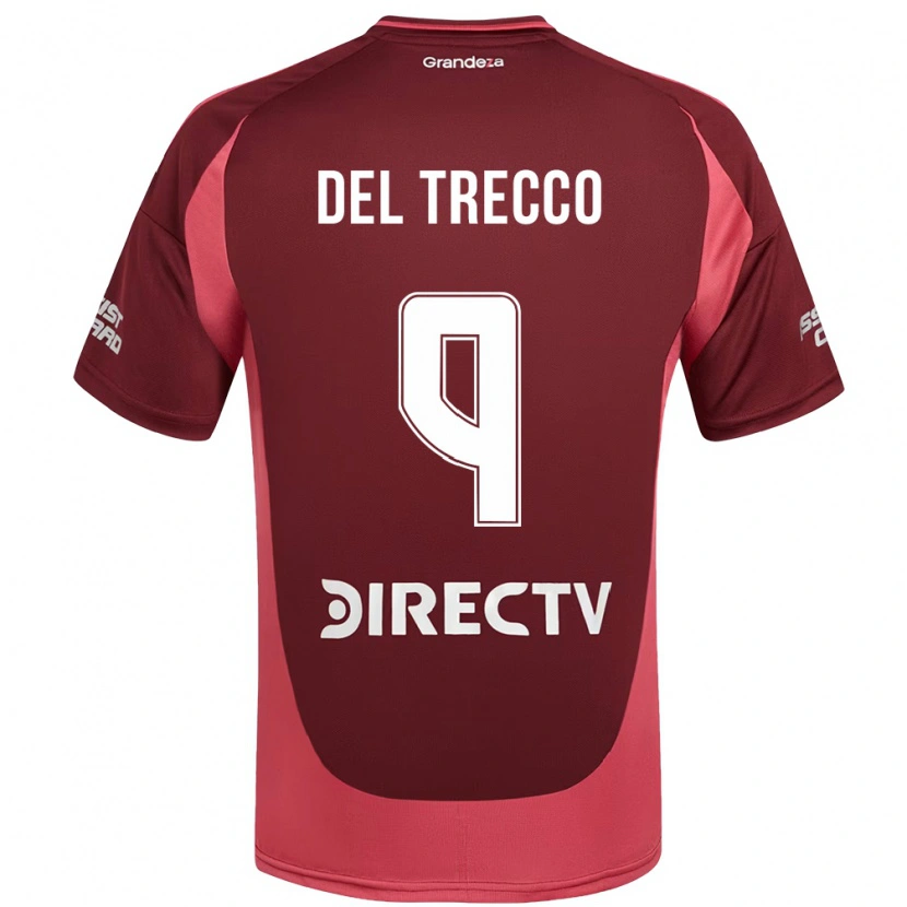 Danxen Niño Camiseta Martina Del Trecco #9 Borgoña Magenta 2ª Equipación 2025/26 La Camisa México