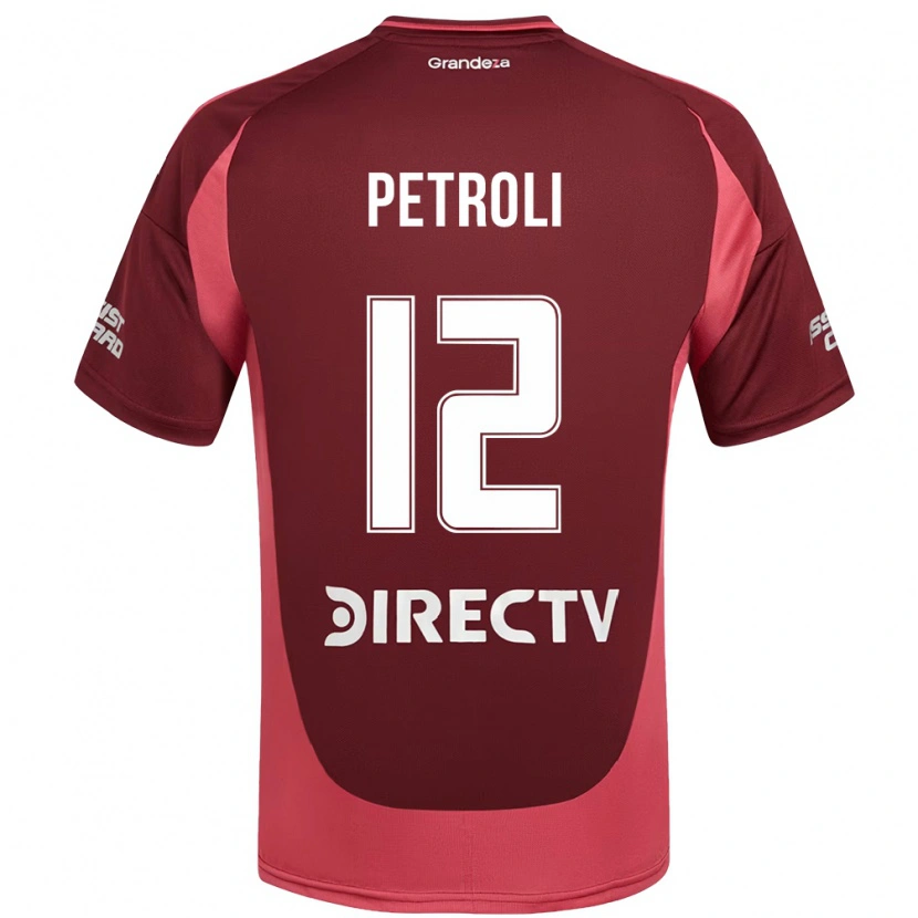Danxen Niño Camiseta Franco Petroli #12 Blanco Rojo 2ª Equipación 2025/26 La Camisa México
