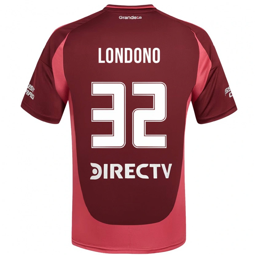 Danxen Niño Camiseta Flabian Londono #32 Borgoña Magenta 2ª Equipación 2025/26 La Camisa México