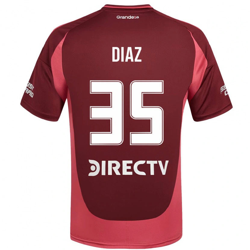 Danxen Niño Camiseta Leonardo Diaz #35 Borgoña Magenta 2ª Equipación 2025/26 La Camisa México