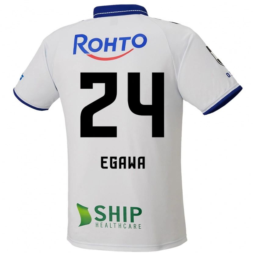 Danxen Niño Camiseta Yusei Egawa #24 Azul Blanco Negro 2ª Equipación 2025/26 La Camisa México