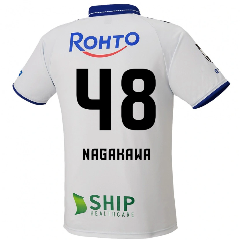 Danxen Niño Camiseta Kanta Nagakawa #48 Azul Blanco Negro 2ª Equipación 2025/26 La Camisa México