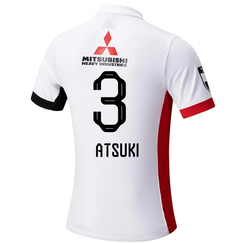 Danxen Niño Camiseta Atsuki Ito #3 Rojo Blanco 2ª Equipación 2025/26 La Camisa México