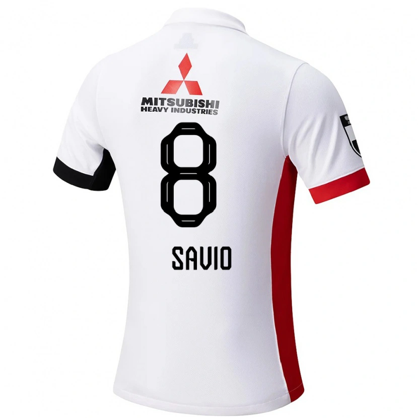 Danxen Niño Camiseta Matheus Savio #8 Rojo Blanco 2ª Equipación 2025/26 La Camisa México