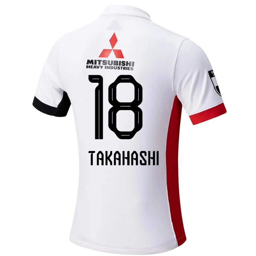 Danxen Niño Camiseta Toshiki Takahashi #18 Rojo Blanco 2ª Equipación 2025/26 La Camisa México